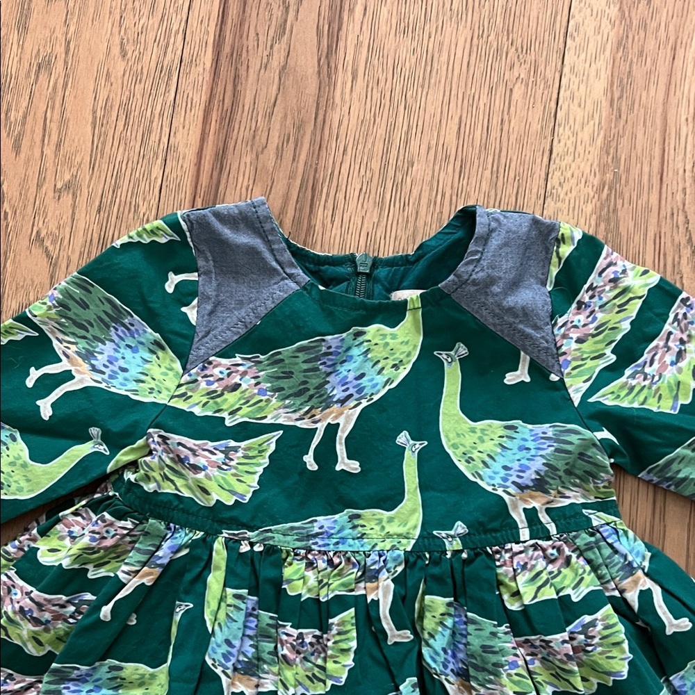 Pink Chicken Teal and Green Floral Dress - Picture 3 of 5